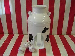 Milk Can Toss Carnival Game