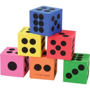 1 1/2" Foam Dice Carnival Prize
