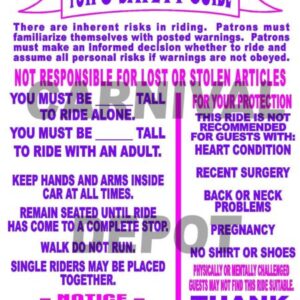 Carnival Safety Sign