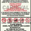 Carnival Safety Sign