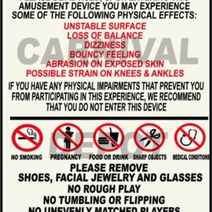 Carnival Safety Sign