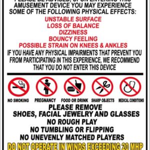 Carnival Safety Sign