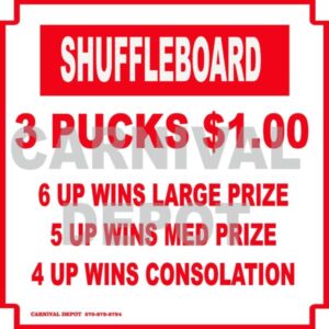 shuffleboard carnival sign