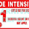 Ride Intensity Carnival Safety Sign