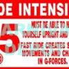 Ride Intensity Carnival Safety Sign
