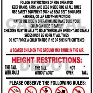 Carnival Safety Sign