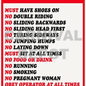 Carnival Safety Sign