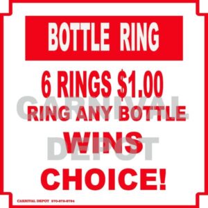 bottle ring carnival sign