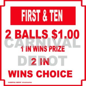 first and ten carnival sign