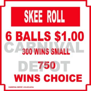 skee roll carnival sign