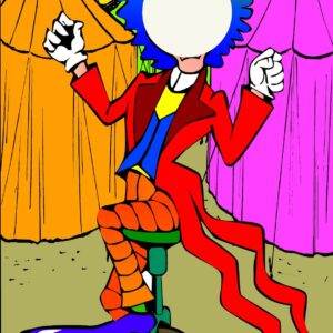 carnival clown photo frame