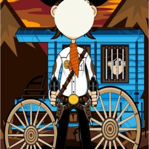 carnival cowboy photo frame