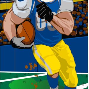carnival football player photo frame
