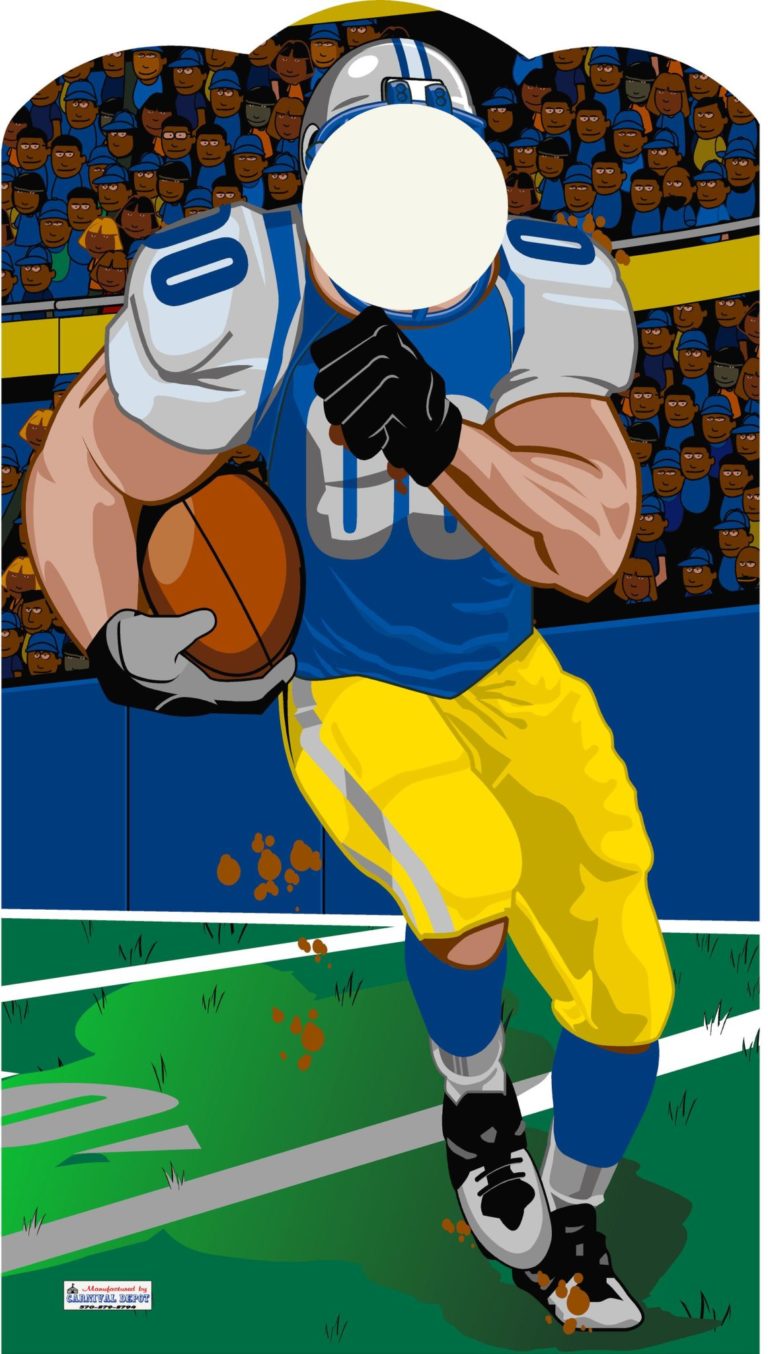 carnival football player photo frame