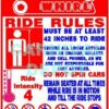 Tilt a Whirl Carnival Ride Safety Sign