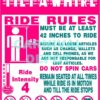 Tilt a Whirl Carnival Ride Safety Sign