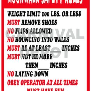 Carnival Safety Sign