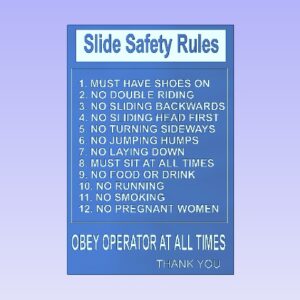 slide safety sign