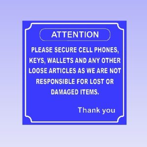 Attention Sign Engraved