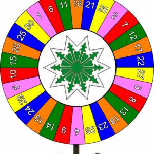 30 number meat raffle wheel
