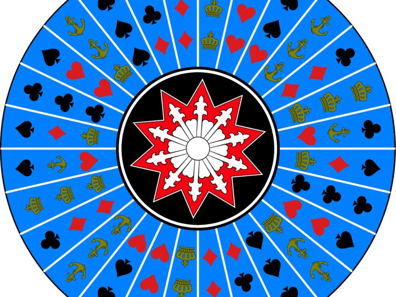 crown and anchor wheel blue