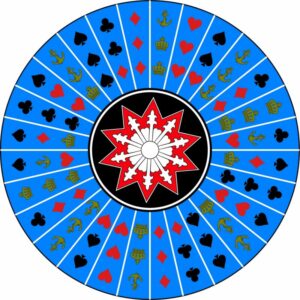 crown and anchor wheel blue