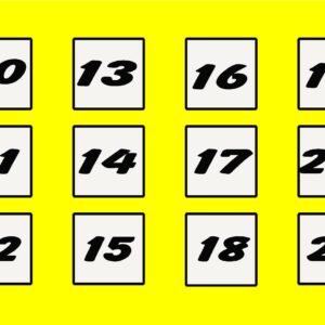30 Number Laydowns