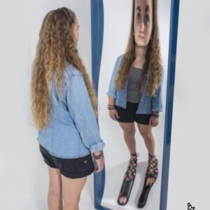 Concave Convex Concave 6' Funhouse Mirror Blue